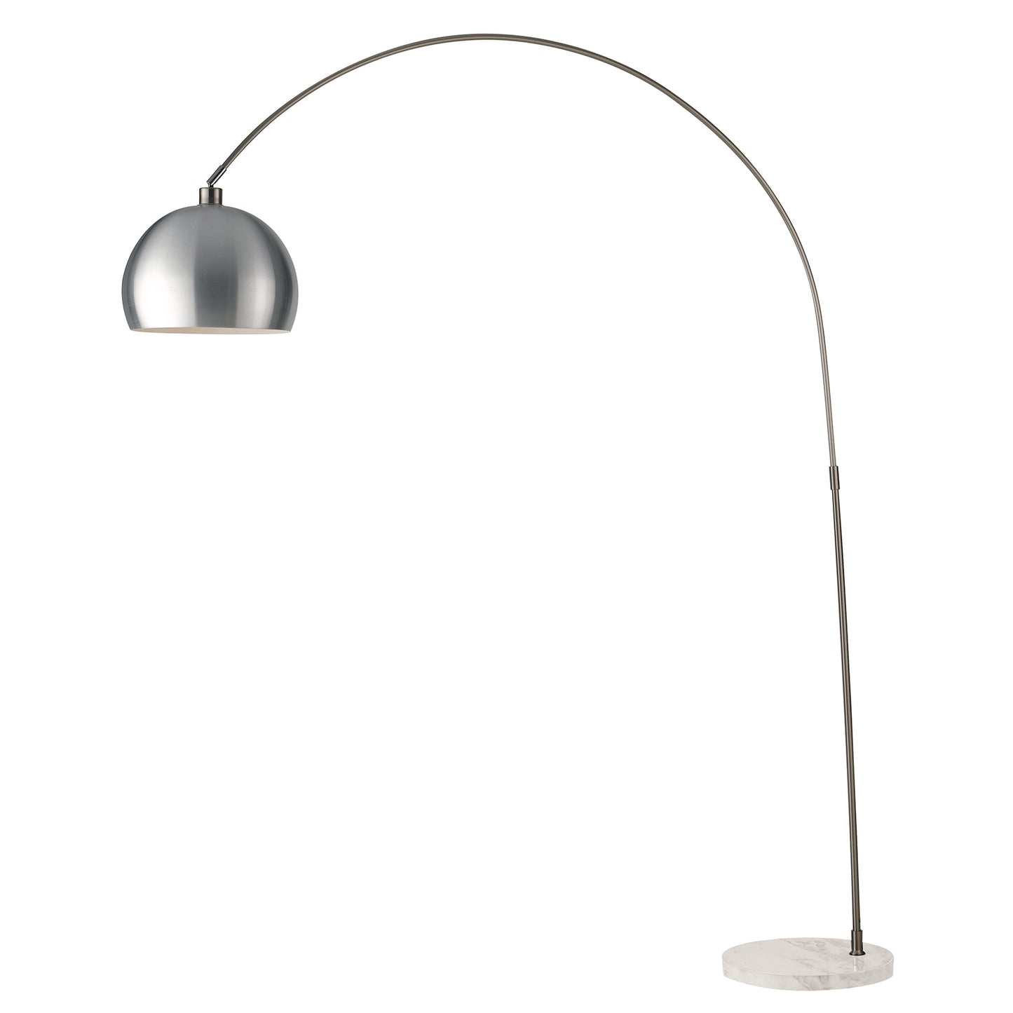 Piantana PLAZA con base in marmo e diffusore nichel h200 cm.