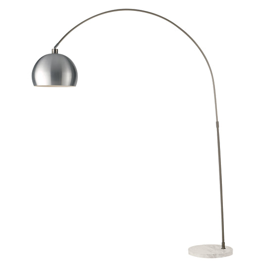 Piantana PLAZA con base in marmo e diffusore nichel h200 cm.