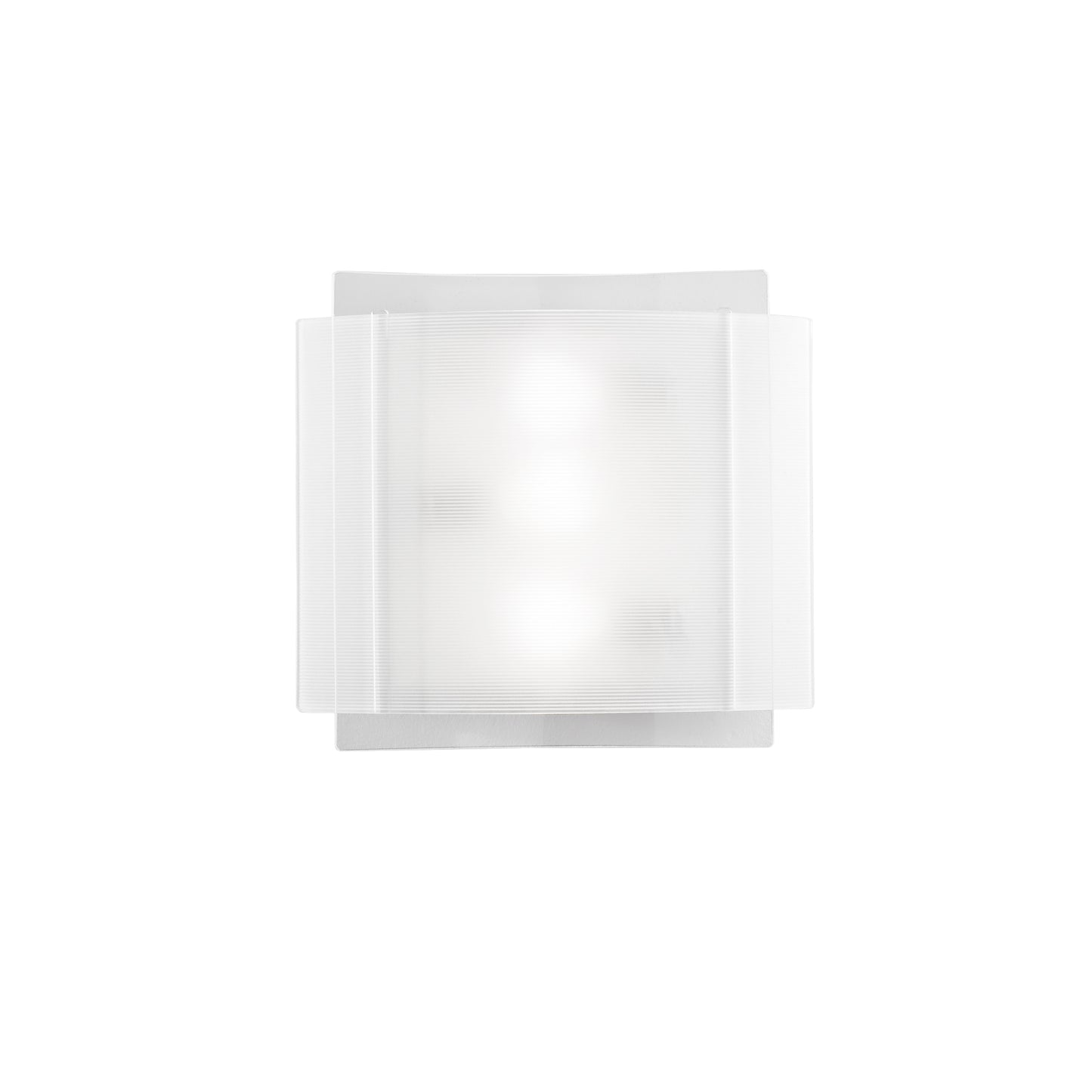 Plafoniera RIGHE in vetro bianca h35x38cm.