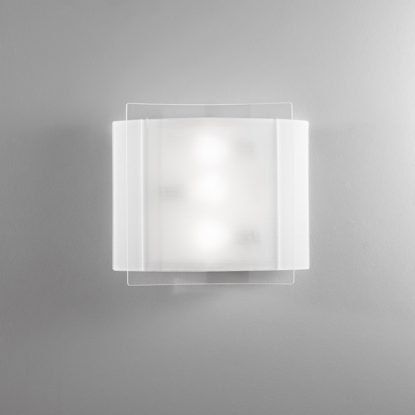 Plafoniera RIGHE in vetro bianca h35x38cm.
