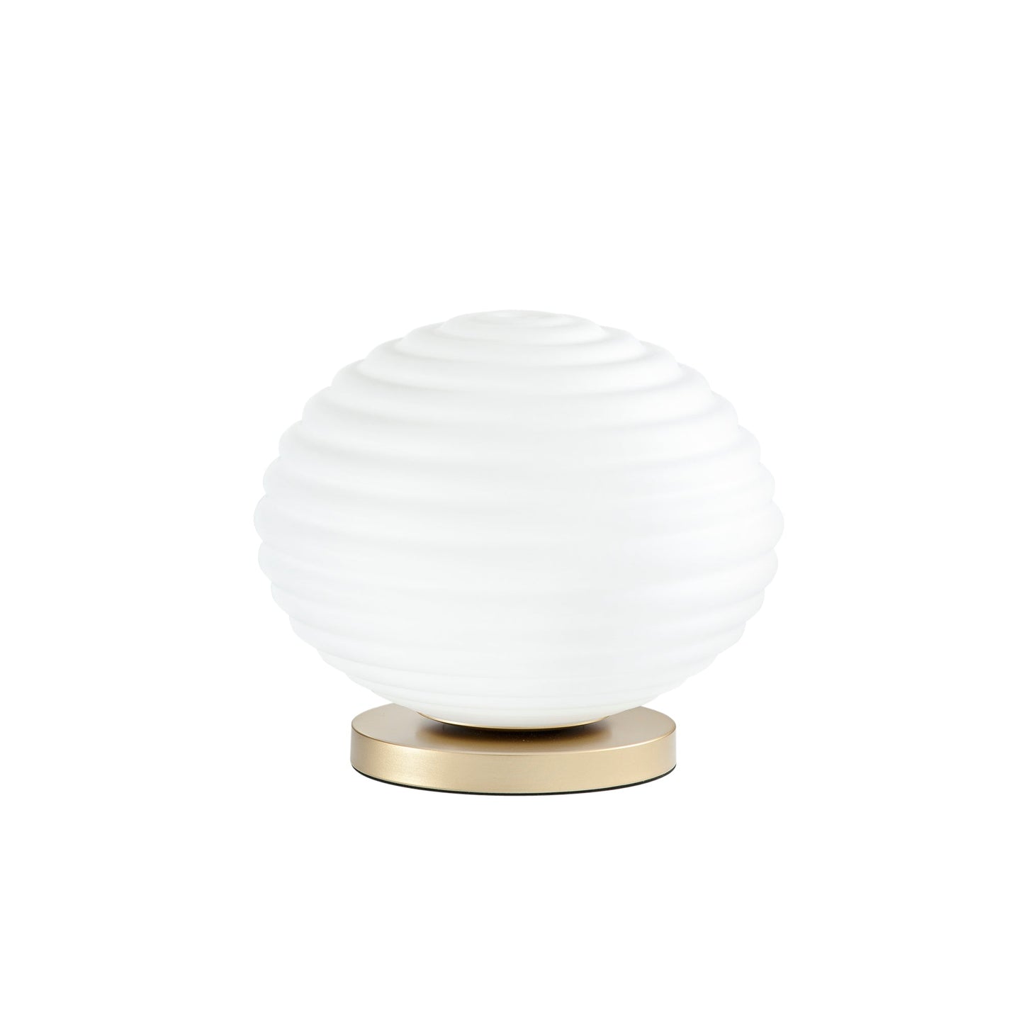 Lumetto RIPPLE in metallo oro con diffusore in vetro bianco Ø 32 cm.