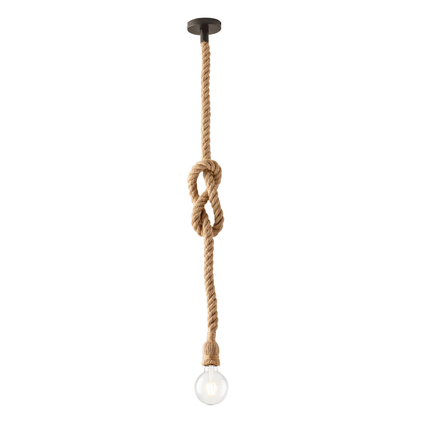 Sospensione ROPE in canapa e metallo 1 luce