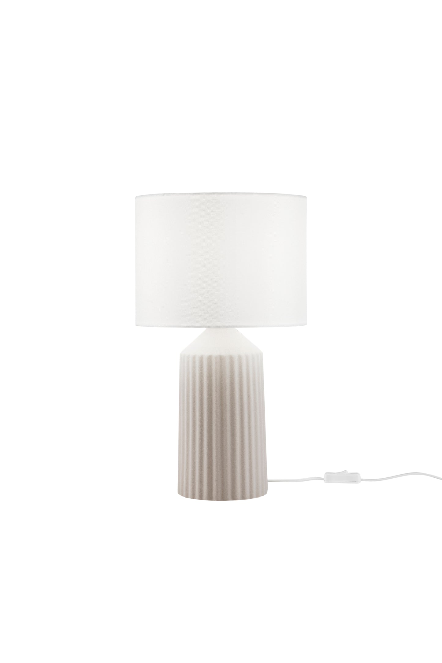 Lampada da tavolo Sahara con base in ceramica beige
