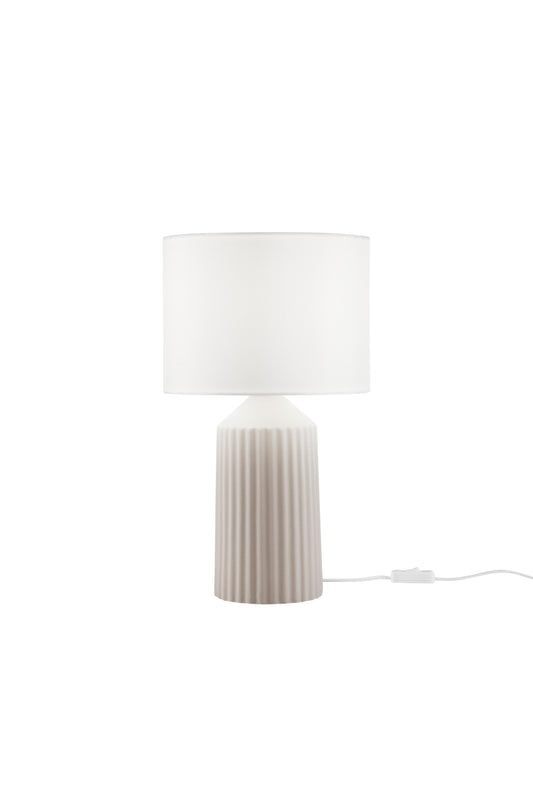 Lampada da tavolo Sahara con base in ceramica beige