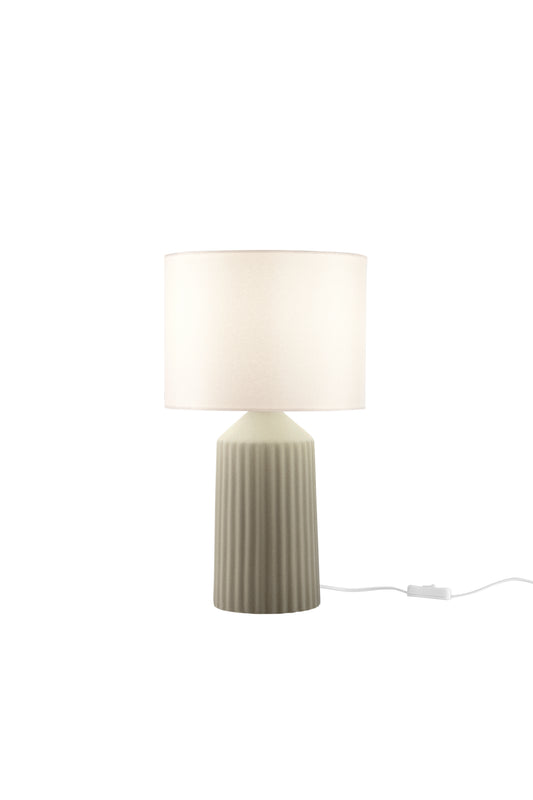 Lampada da tavolo Sahara con base in ceramica verde