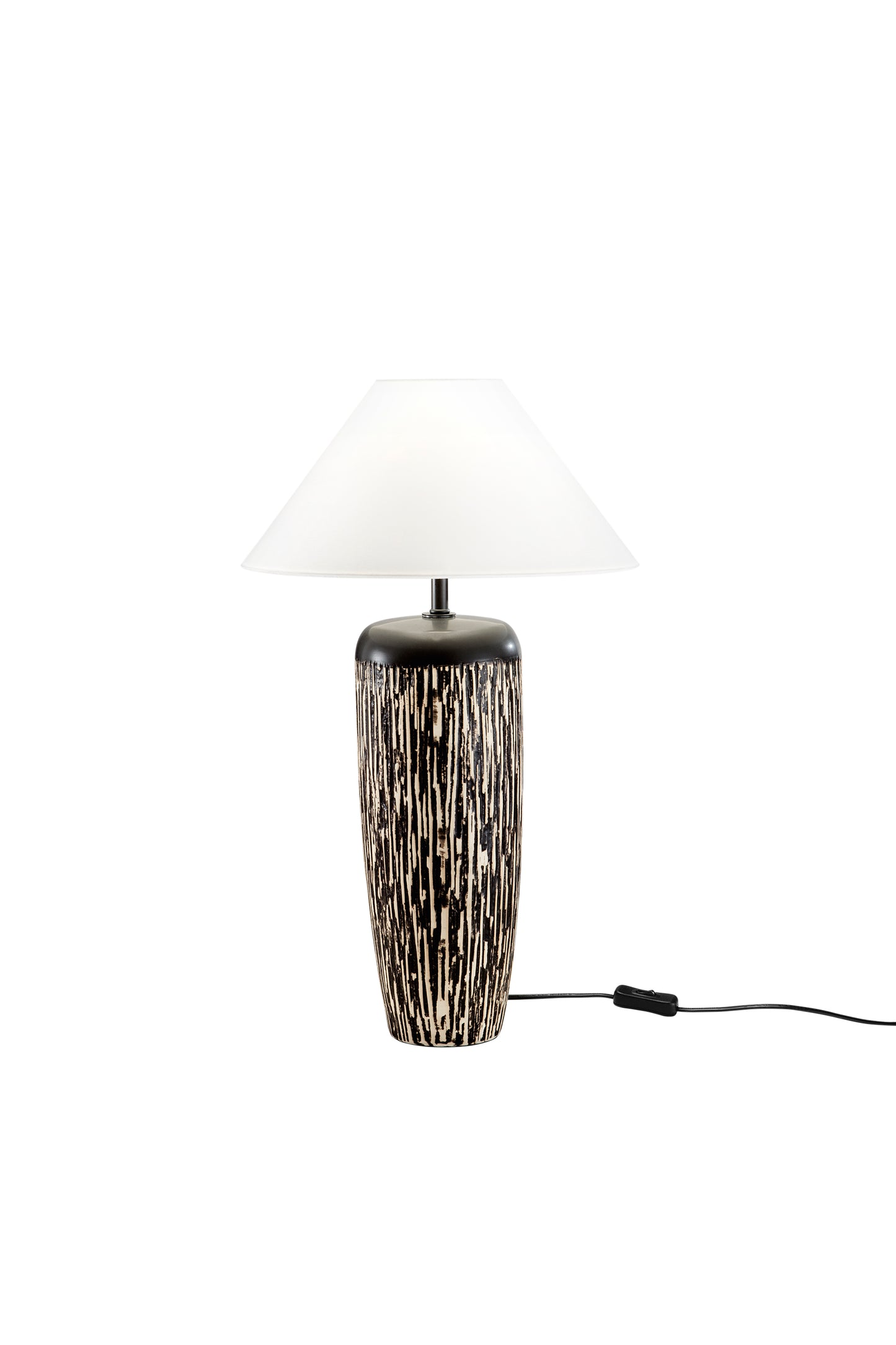 Lampada da tavolo Savana in ceramica decorata