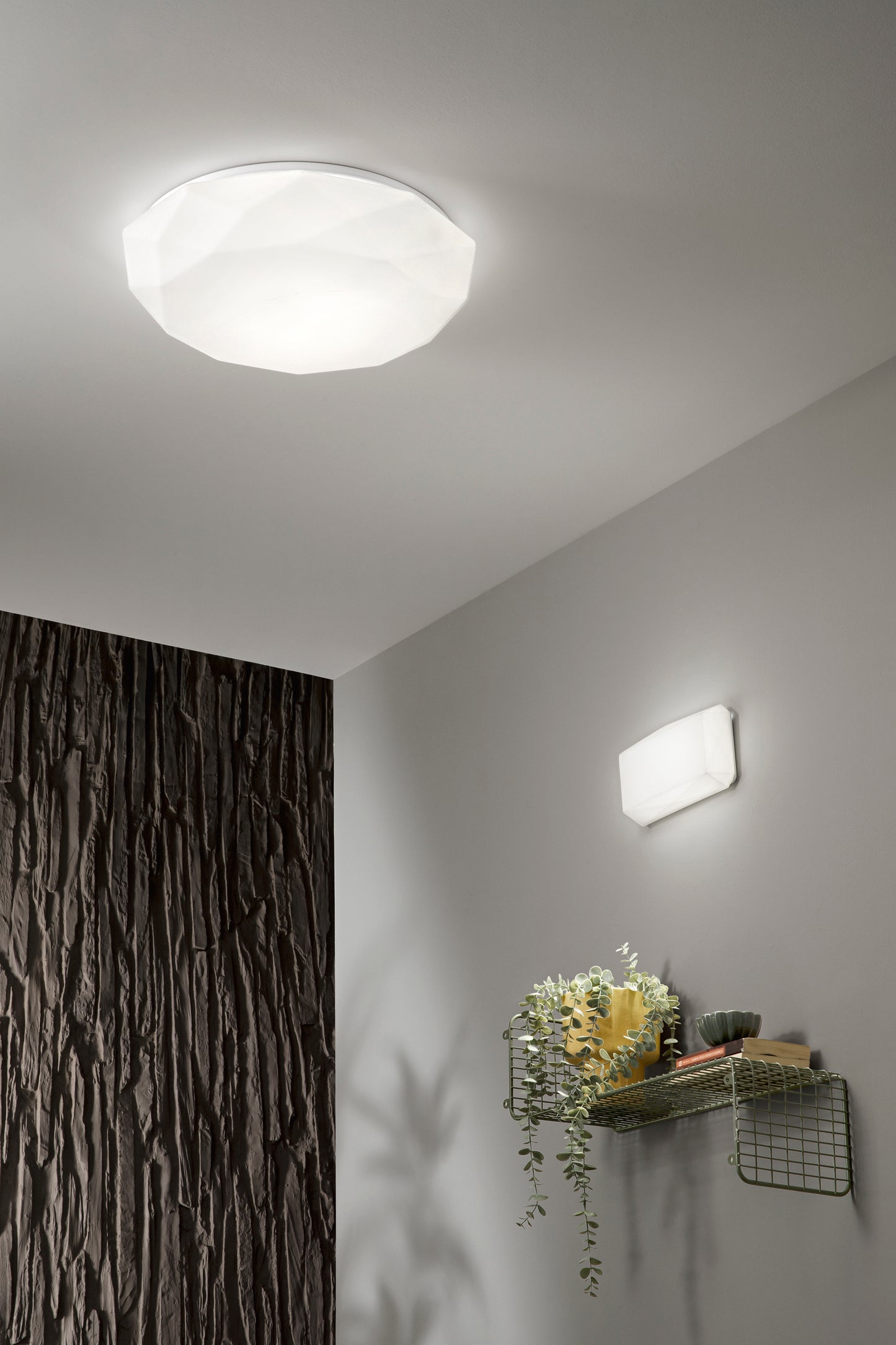 Plafoniera LED SINOPE in vetro bianco satinato, CCT, Ø 51cm.