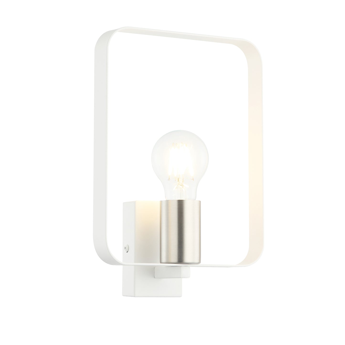 Applique SMITH in metallo bianco e argento