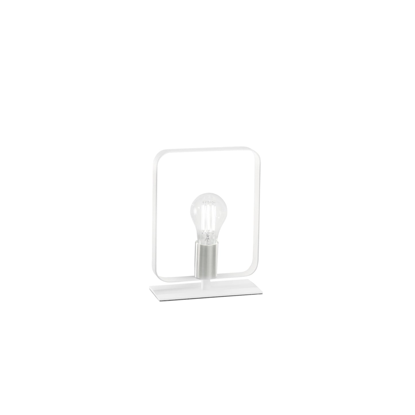 Lampada da tavolo SMITH in metallo bianco e argento