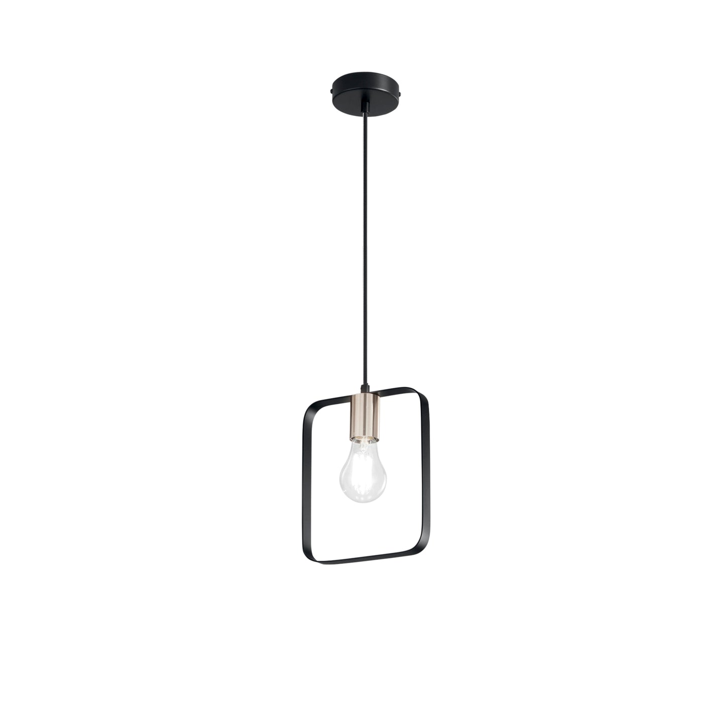 Sospensione SMITH in metallo nero e oro 1 luce