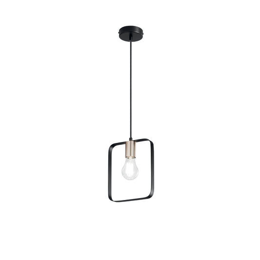 Sospensione SMITH in metallo nero e oro 1 luce