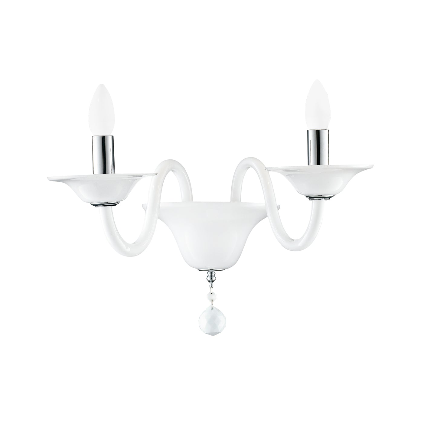 Applique SOFFIO in vetro bianco