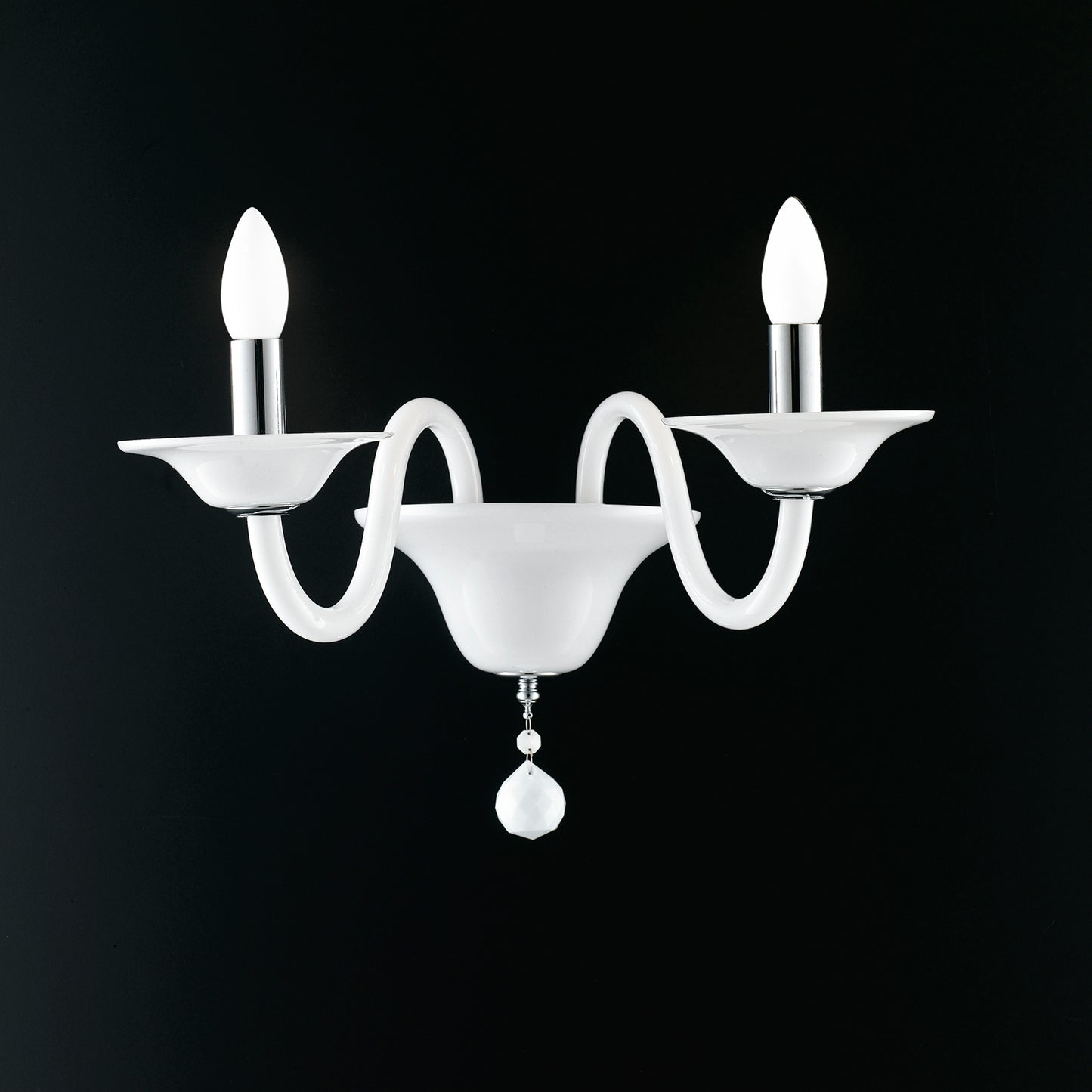 Applique SOFFIO in vetro bianco