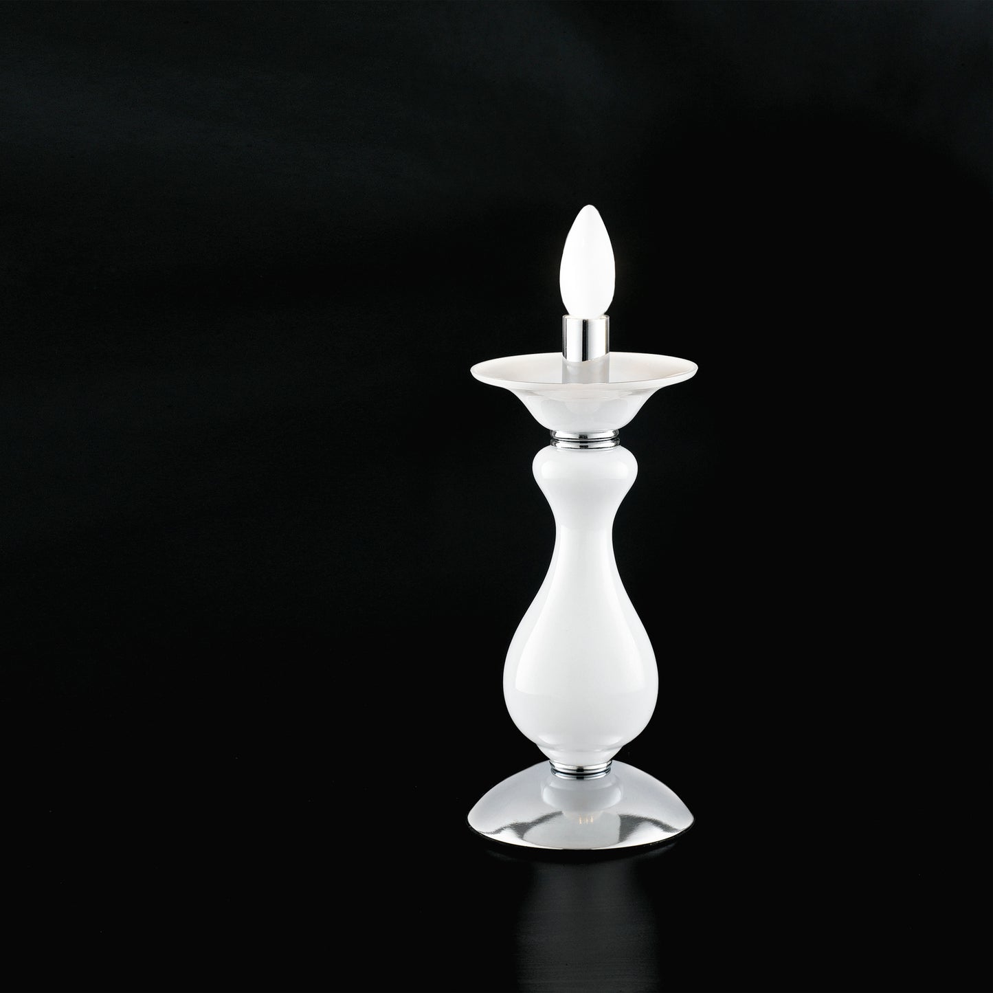 Lampada da tavolo SOFFIO in vetro bianco
