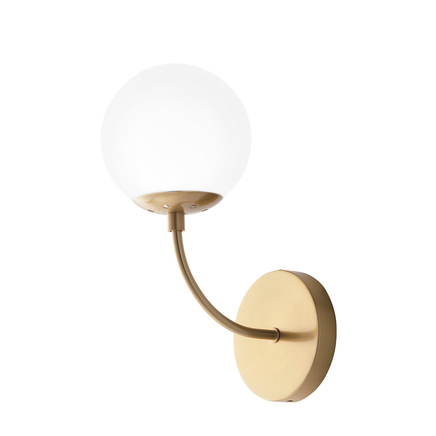 Applique THEMYS in metallo ottone con diffusore in vetro