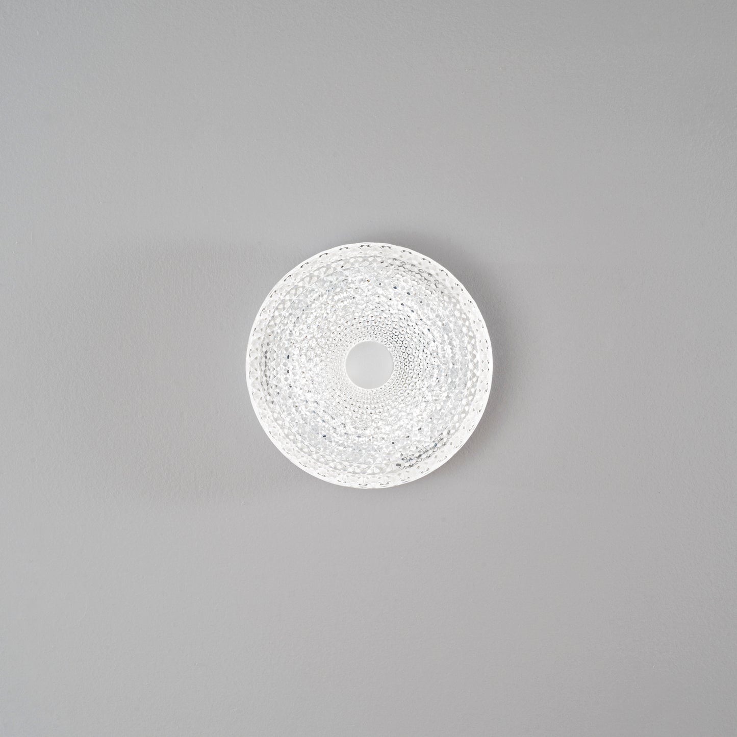 Plafoniera LED UNIKA bianca effetto diamantato, CCT con memory function, Ø 29cm.