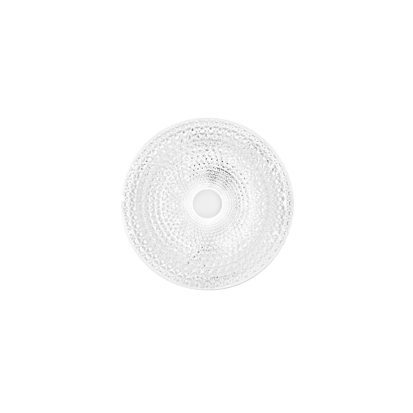 Plafoniera LED UNIKA bianca effetto diamantato, CCT con memory function, Ø 39cm.