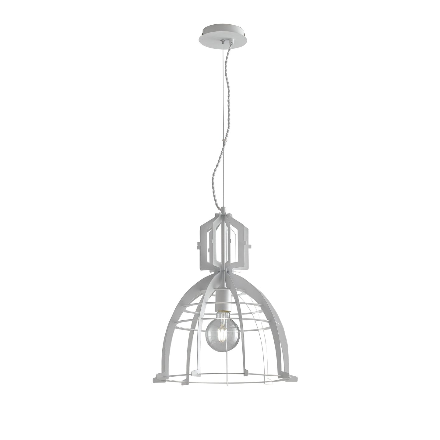 Lampadario a sospensione URBAN bianco in metallo