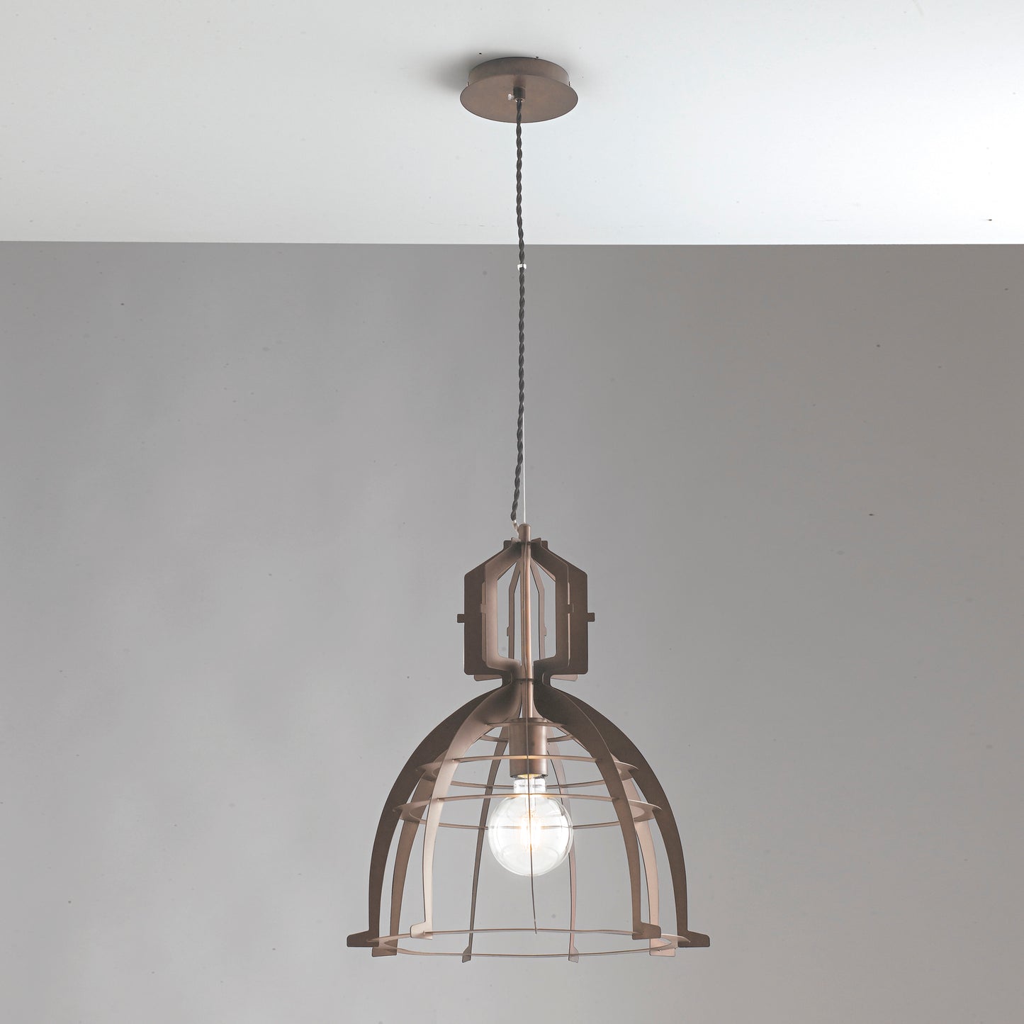 Lampadario a sospensione URBAN bronzo in metallo