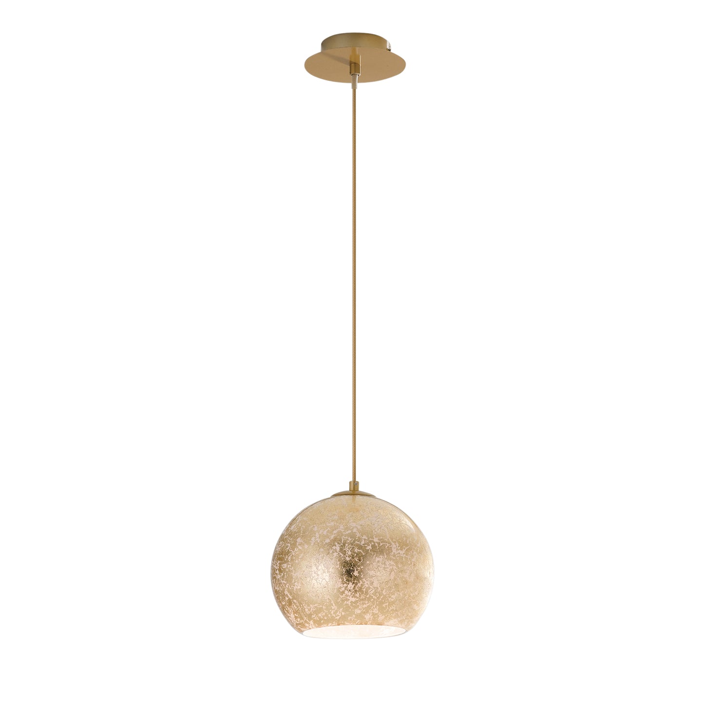 Lampadario a sospensione VANITY in vetro oro con 1 luce Ø 20cm.