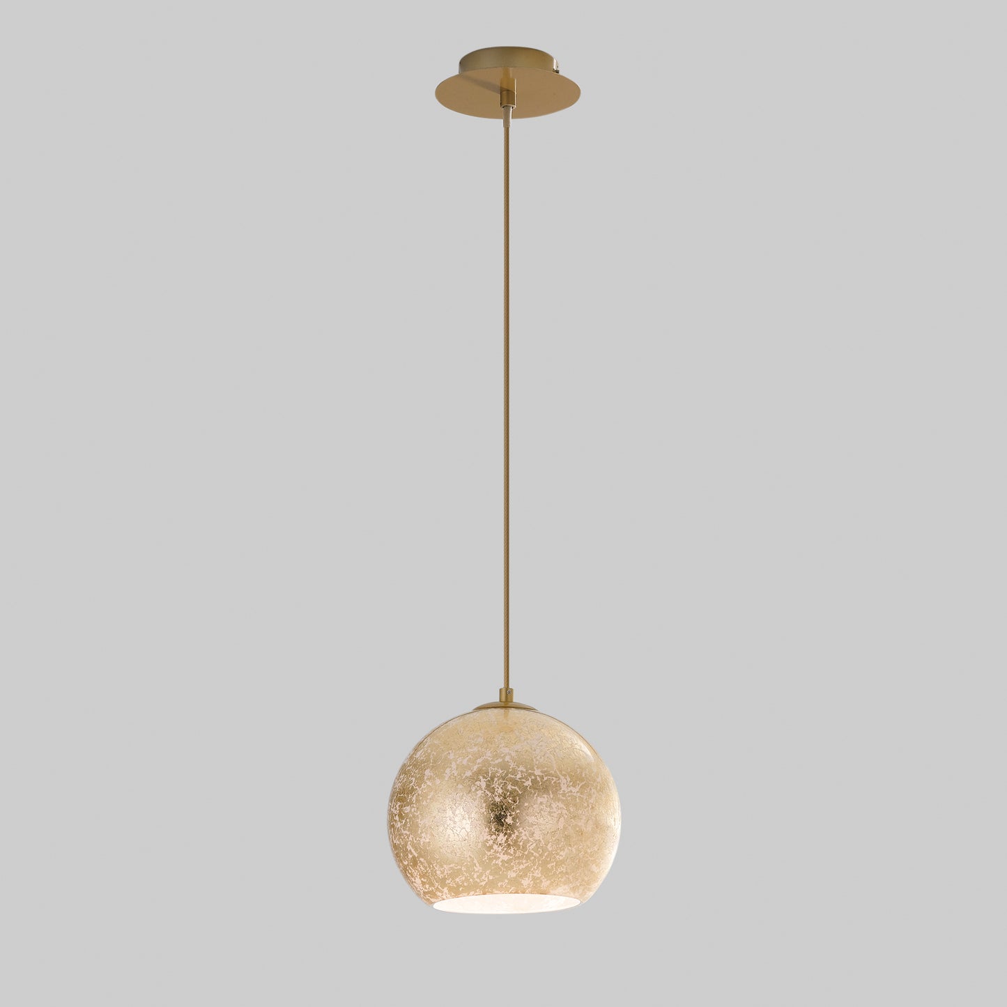 Lampadario a sospensione VANITY in vetro oro con 1 luce Ø 20cm.