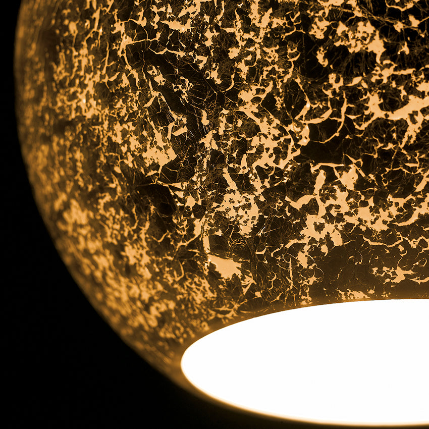 Lampadario a sospensione VANITY in vetro oro con 1 luce Ø 30cm.