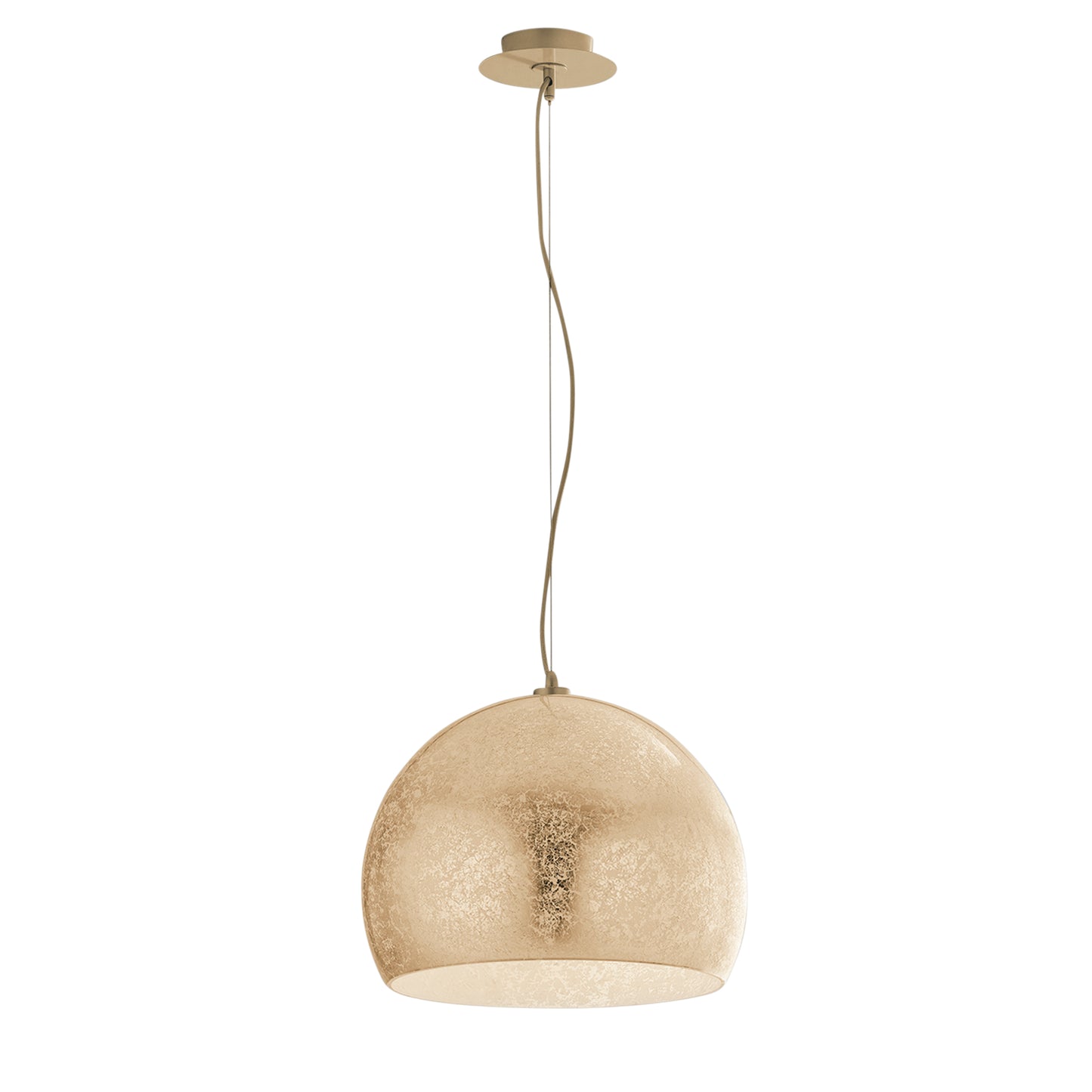 Lampadario a sospensione VANITY in vetro oro con 1 luce Ø 40cm.