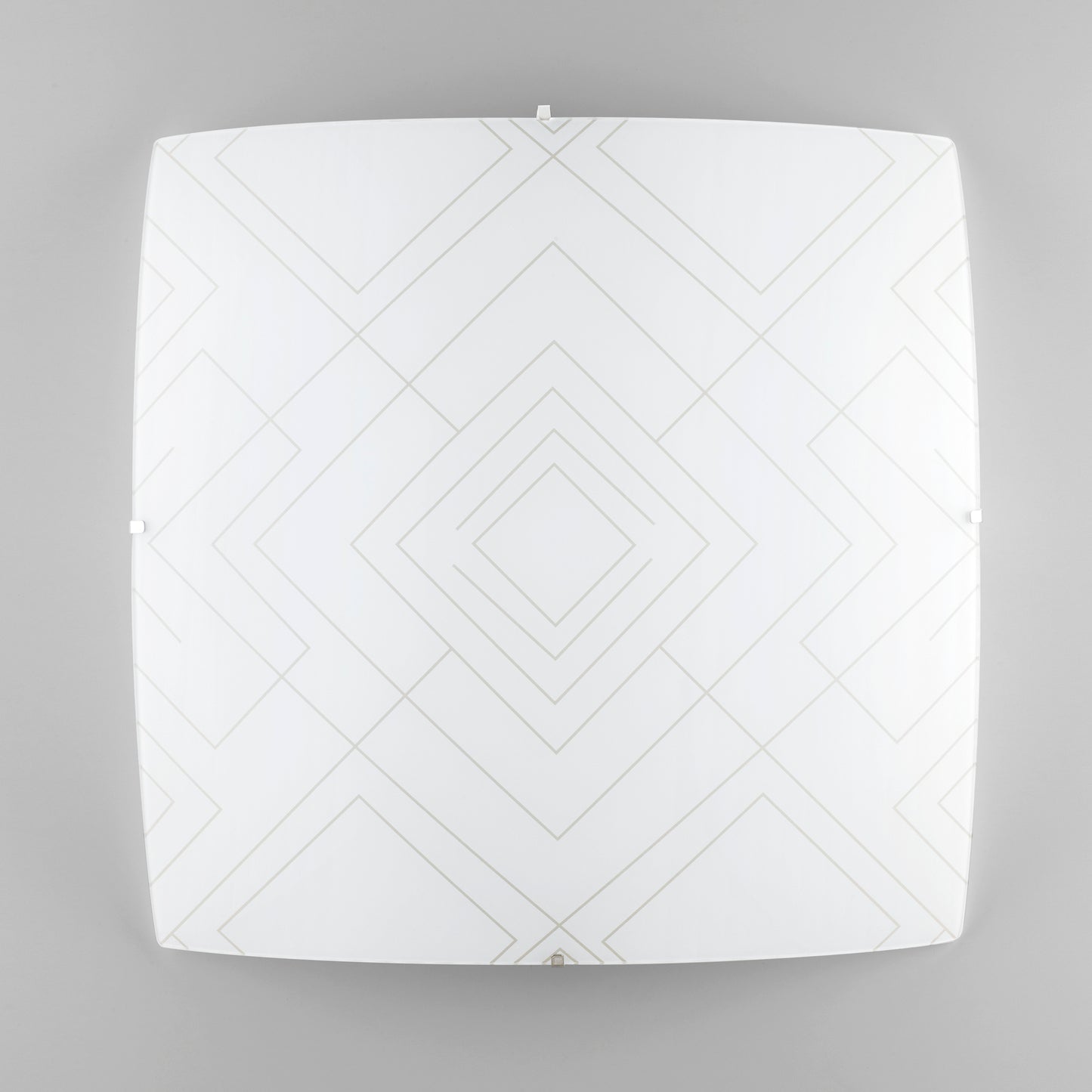 Plafoniera VECTOR in vetro bianca quadrata 50cm.