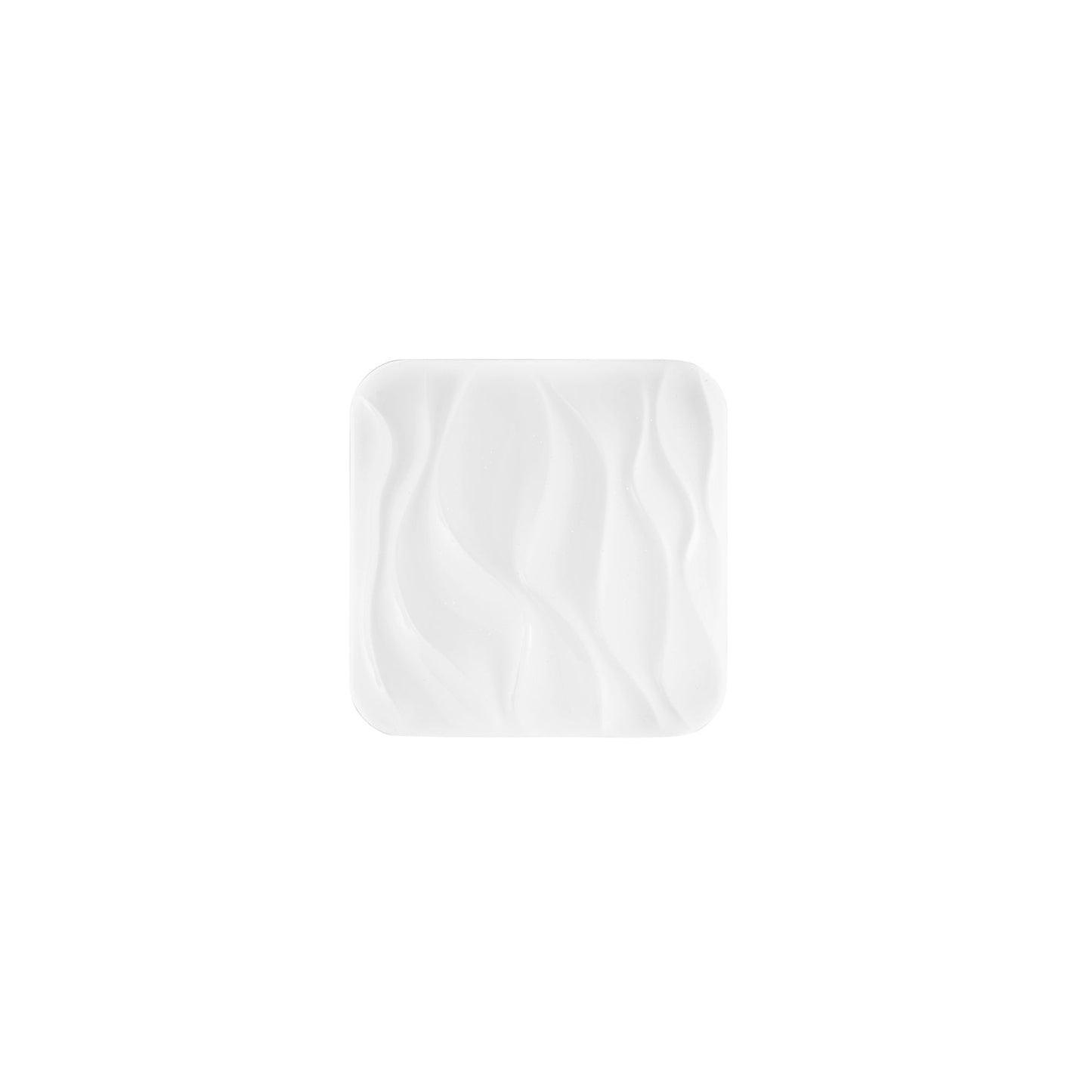 Plafoniera LED WAVE in acrilico bianca quadrata, CCT, con memory function, 33cm.