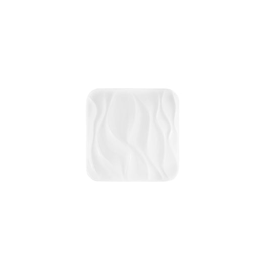 Plafoniera LED WAVE in acrilico bianca quadrata, CCT, con memory function, 33cm.