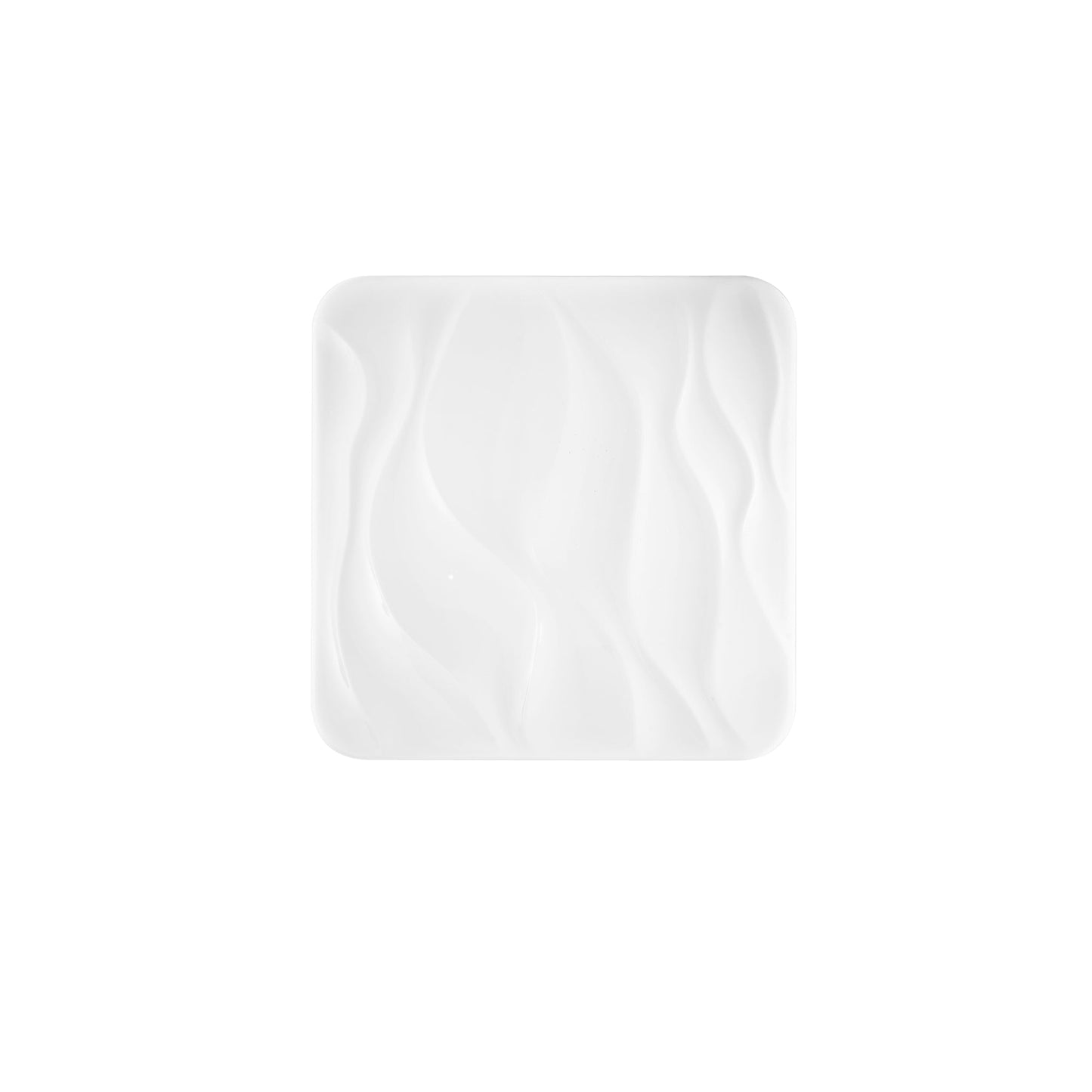 Plafoniera LED WAVE in acrilico bianca quadrata, CCT, 43cm.