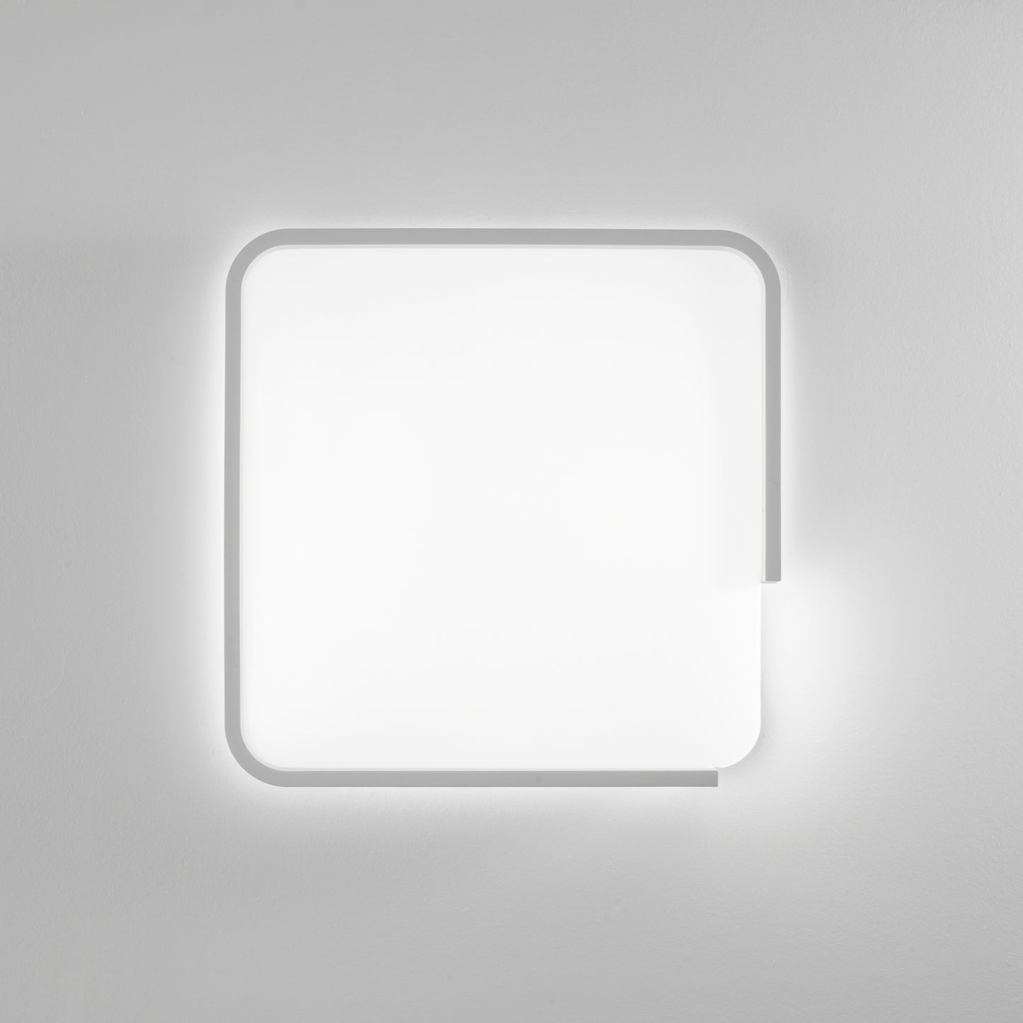 Plafoniera WAYOUT quadrata in fibre plastiche quadrata bianca e grigia, CCT