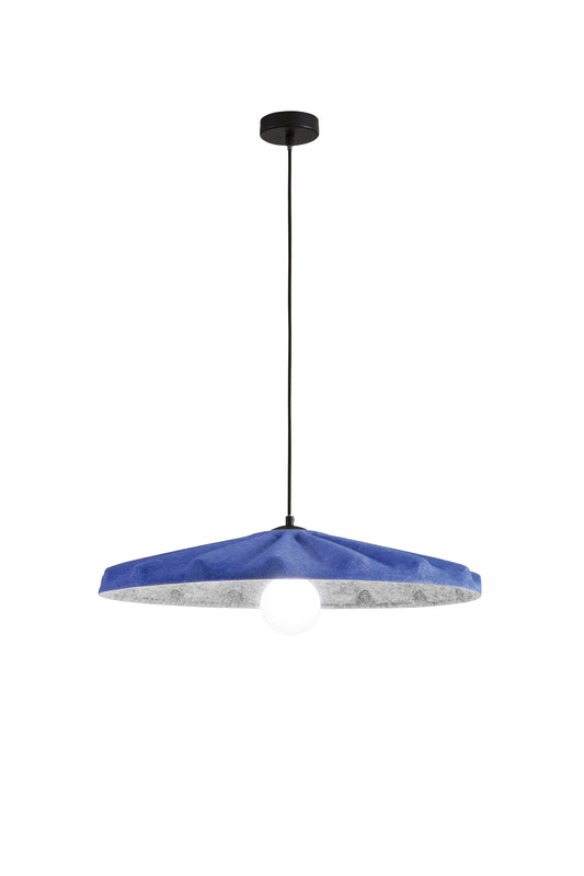 Sospensione WIMBLEDON blu con interno grigio in feltro naturale