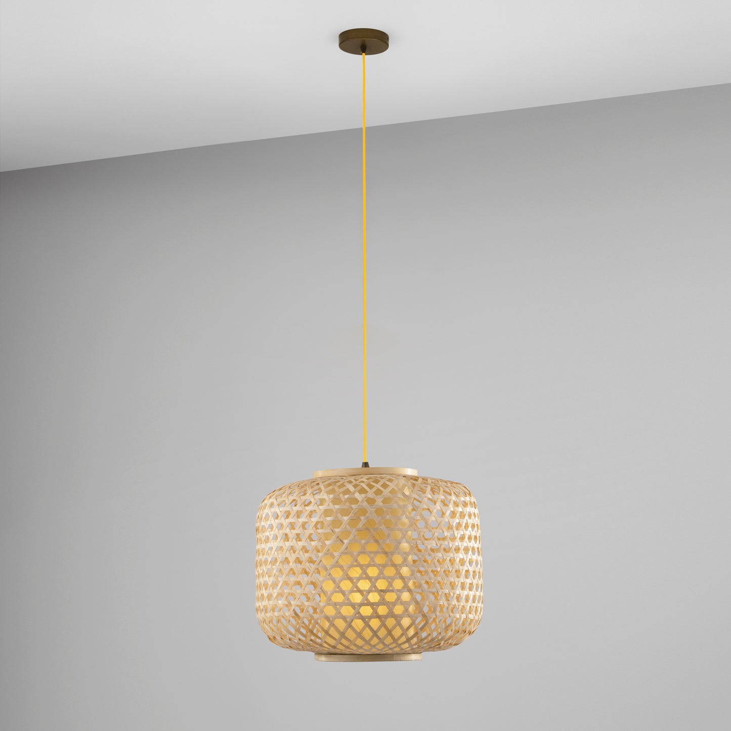 Lampadario a sospensione ZEN in bambù naturale Ø 40 cm.