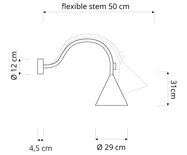 Jazz A cemento — applique Ø 29 cm