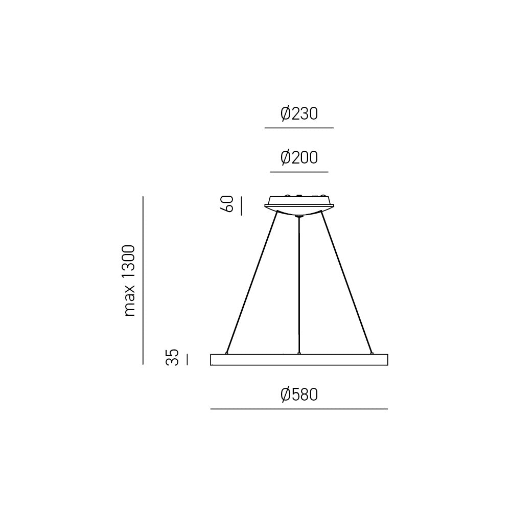 Krizia S/M 3000k — Sospensione a LED