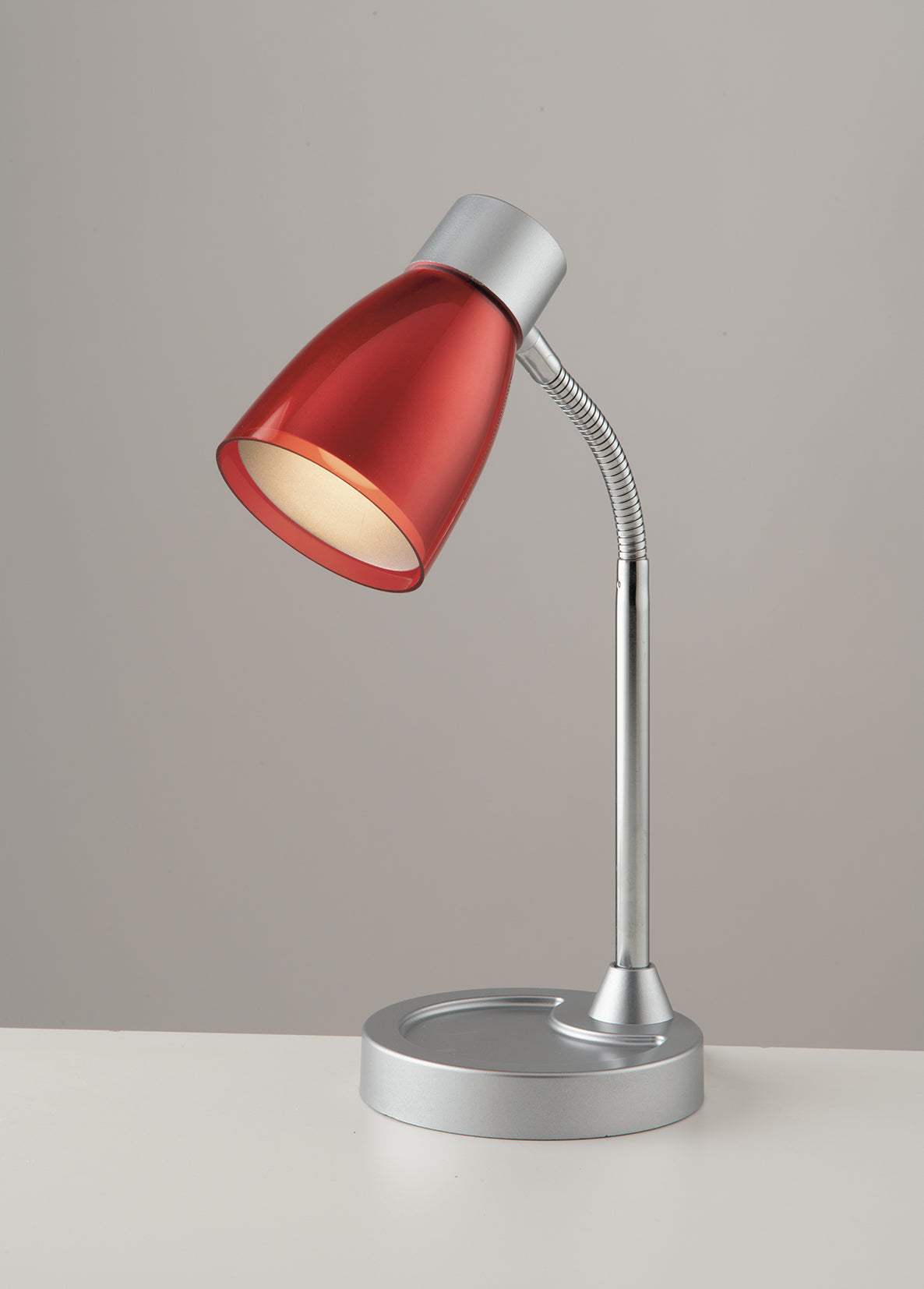 Lampada da lettura ARKIMEDE rossa in con diffusore orientabile in metallo