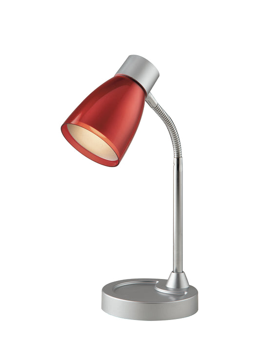 Lampada da lettura ARKIMEDE rossa in con diffusore orientabile in metallo