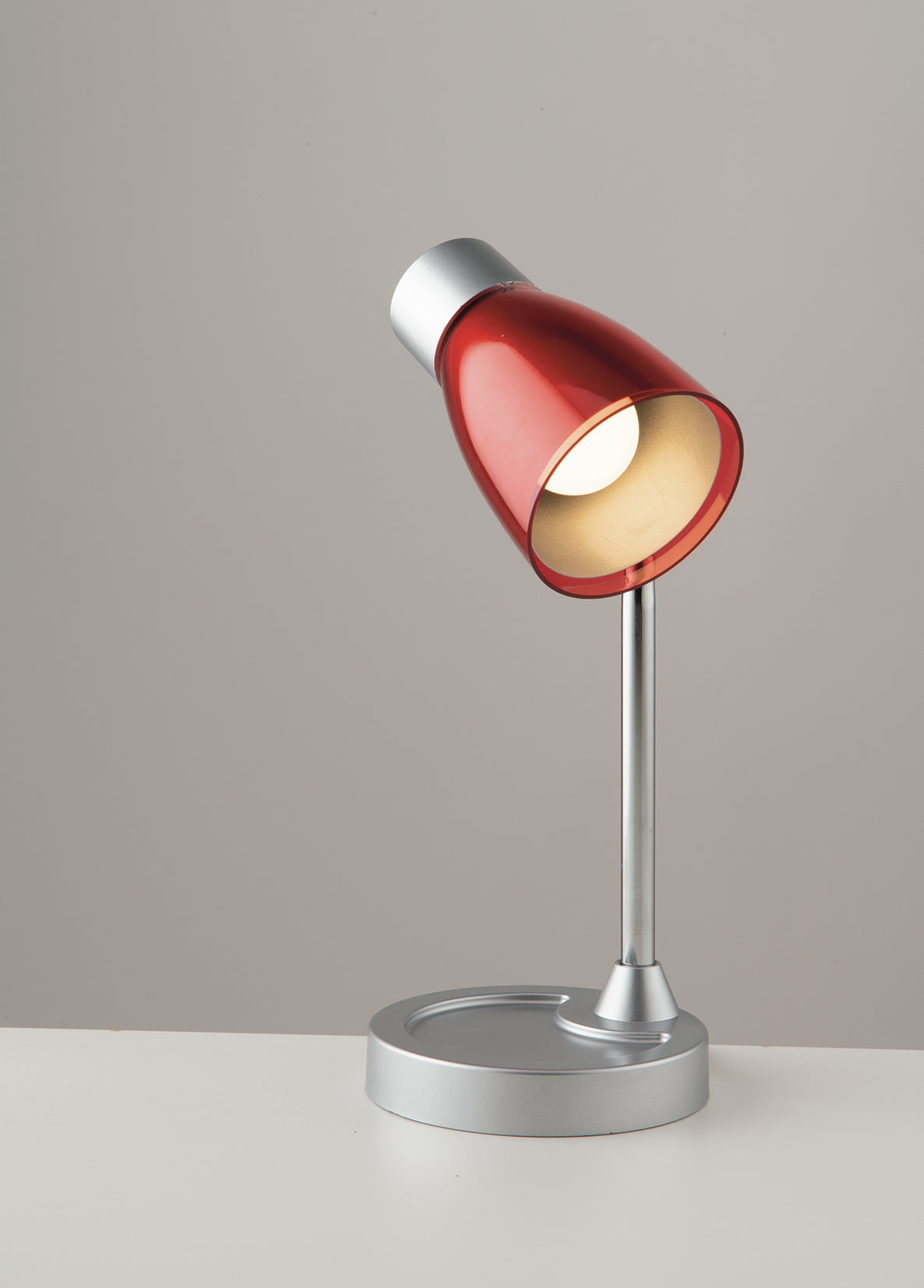 Lampada da lettura ARKIMEDE rossa in con diffusore orientabile in metallo