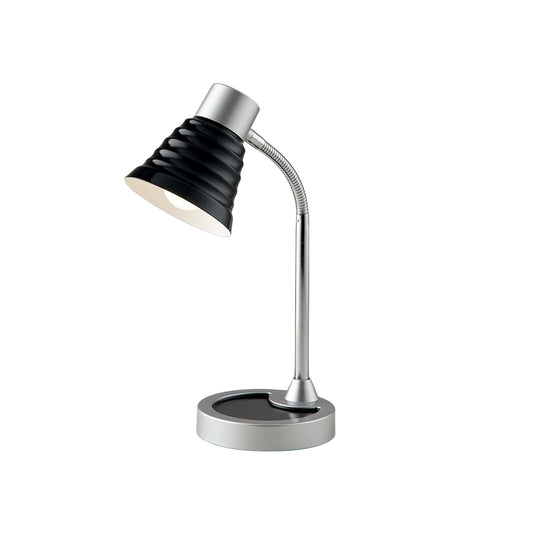 Lampada da lettura LEONARDO con diffusore nero in fibre di plastica