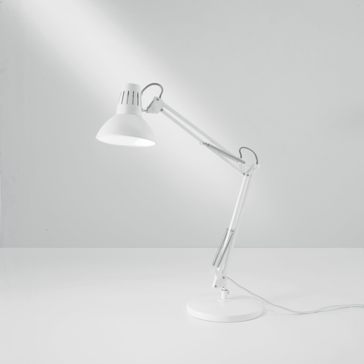 Lampada da tavolo regolabile ARTIFEX in metallo bianco