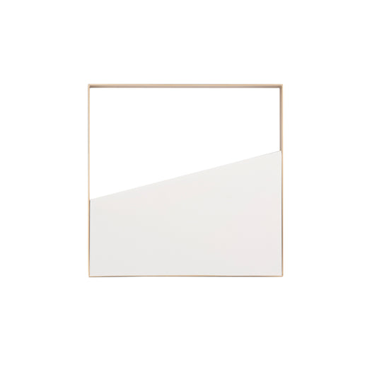 Plafoniera LED ALBA quadrata con struttura in metallo oro e bianco, CCT, 40cm.