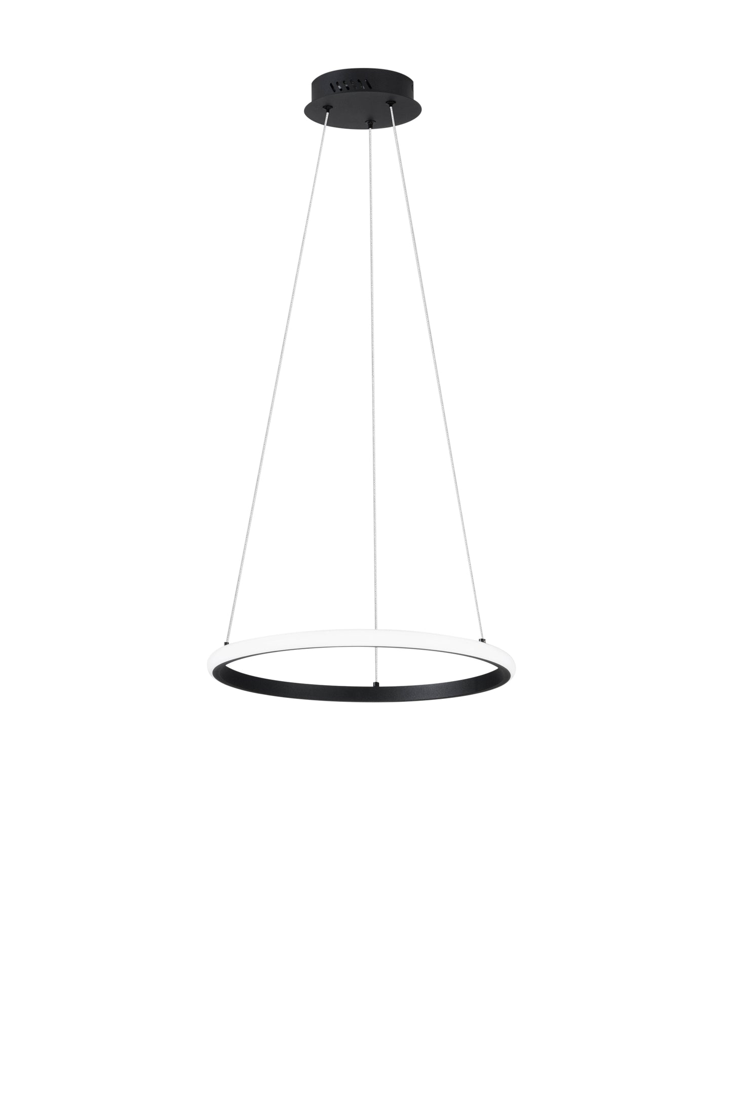 Sospensione LED Axis con diffusore bianco singolo in silicone, Ø 40cm. CCT