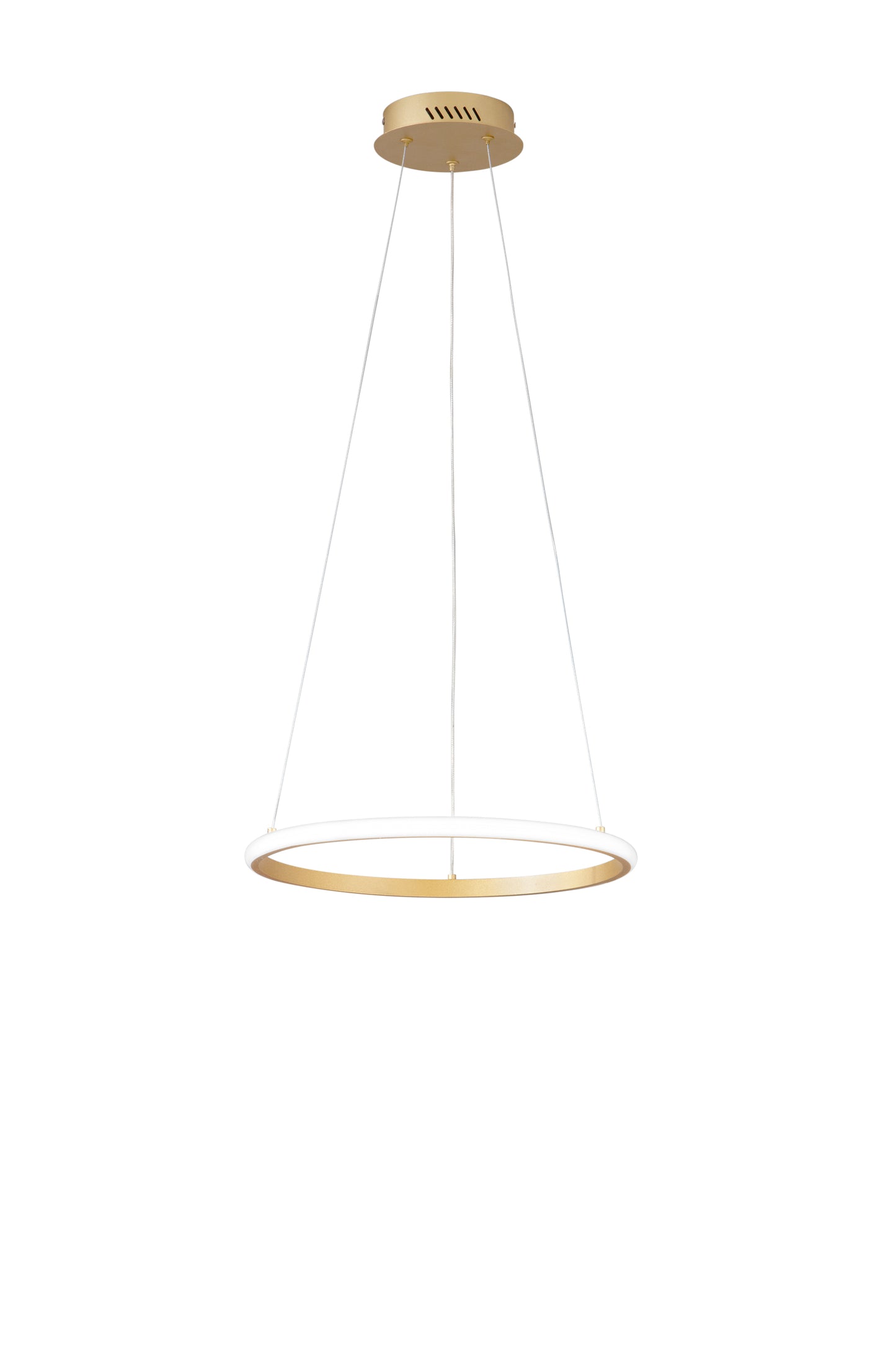 Sospensione Axis con diffusore oro singolo in silicone, Ø 40cm. CCT