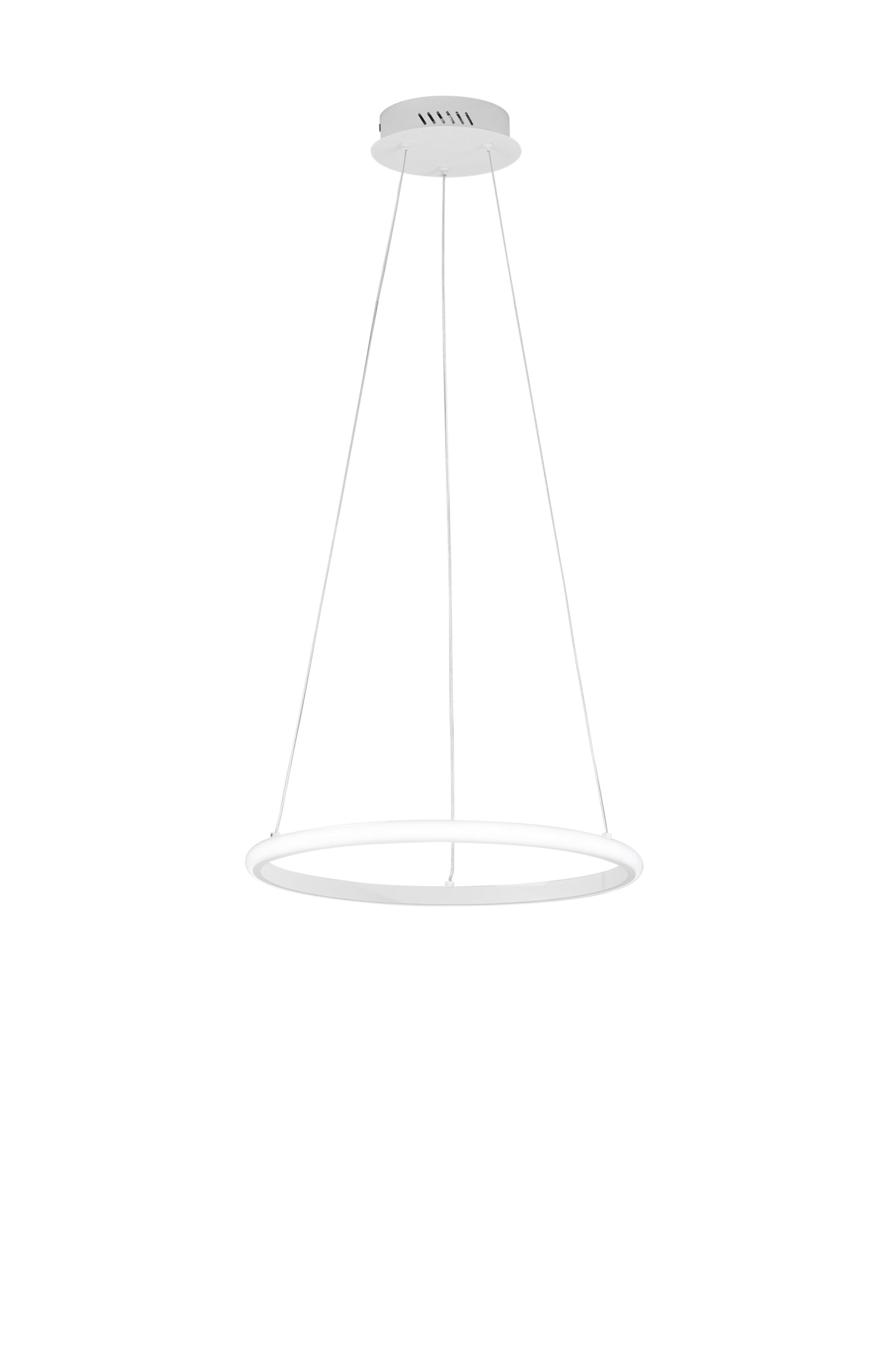 Sospensione LED Axis con diffusore nero singolo in silicone Ø 40cm. CCT