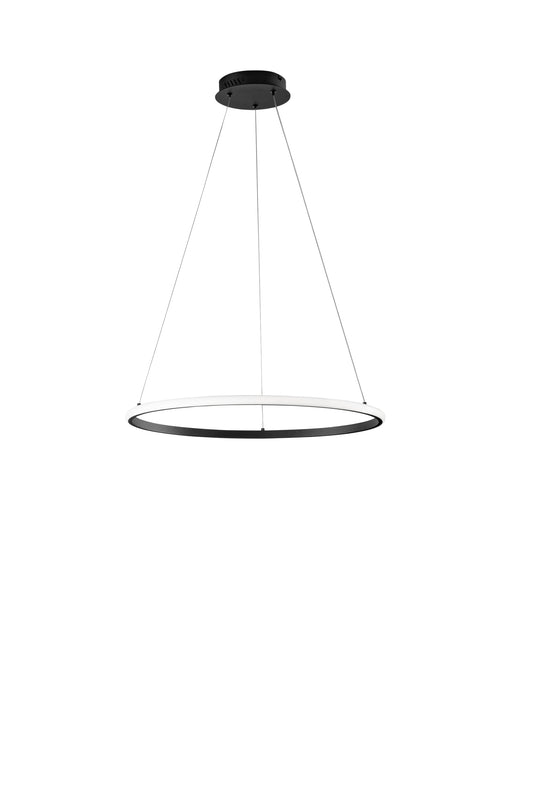 Sospensione LED AXIS con diffusore bianco singolo in silicone Ø 60cm. CCT