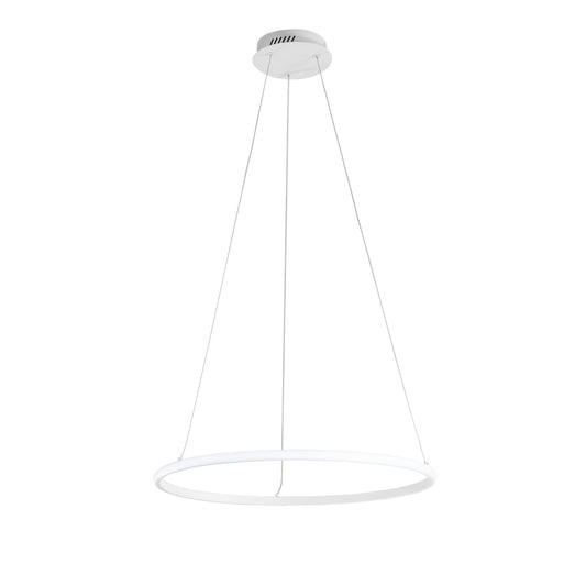 Sospensione LED AXIS con diffusore nero singolo in silicone Ø 60cm. CCT