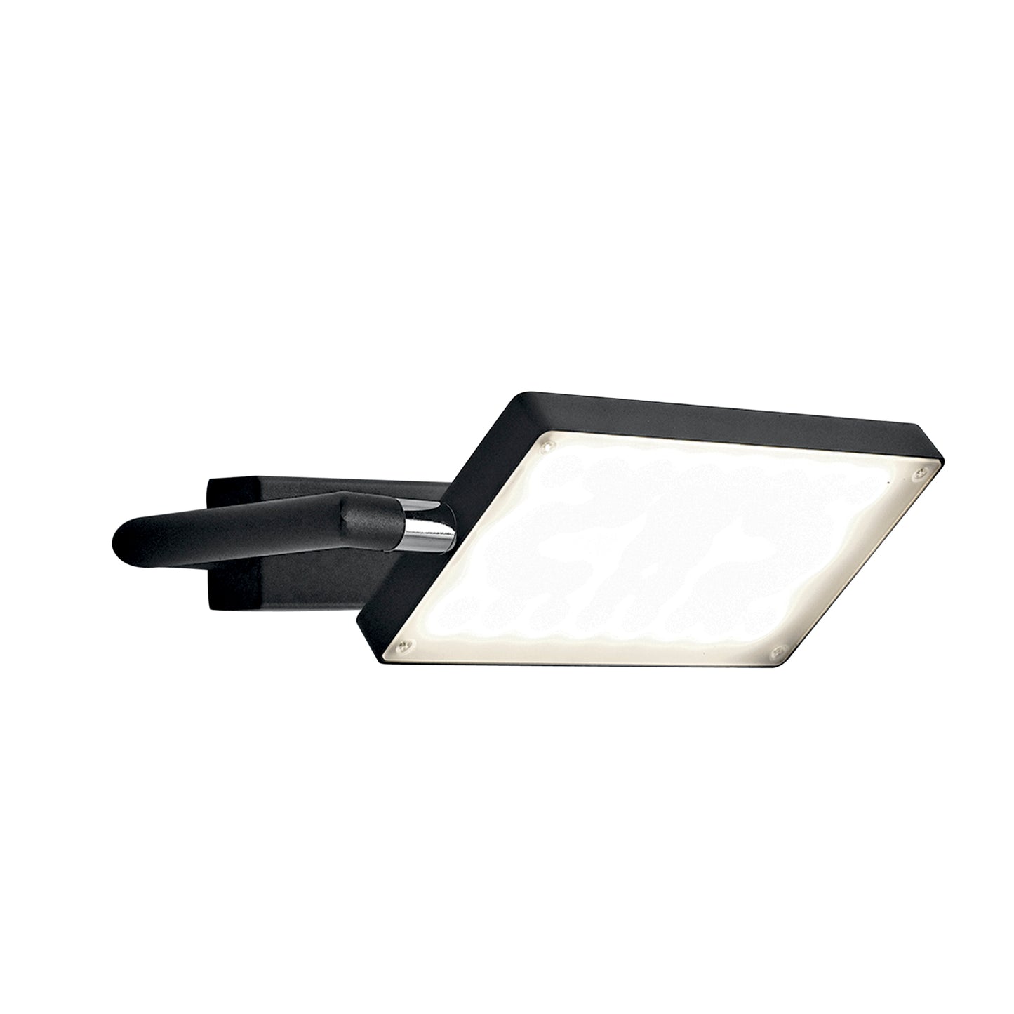 Applique LED BOOK in alluminio nero con diffusore orientabile