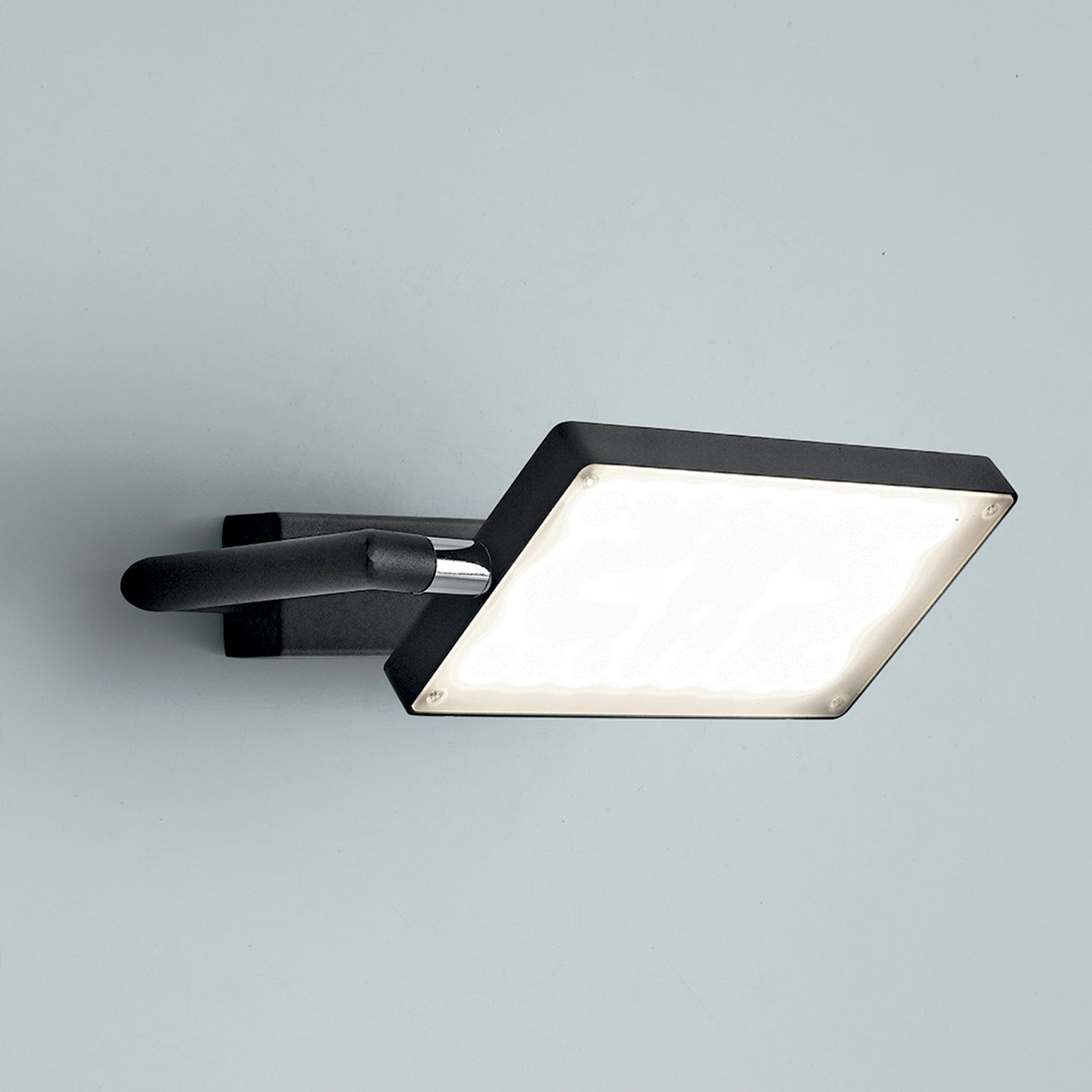Applique LED BOOK in alluminio nero con diffusore orientabile