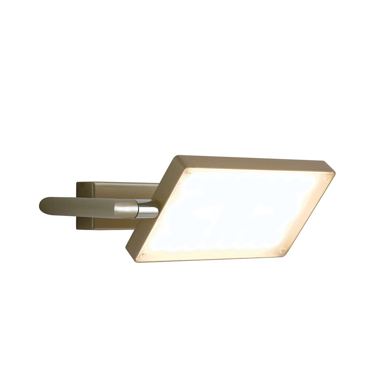 Applique LED BOOK in alluminio oro con diffusore orientabile